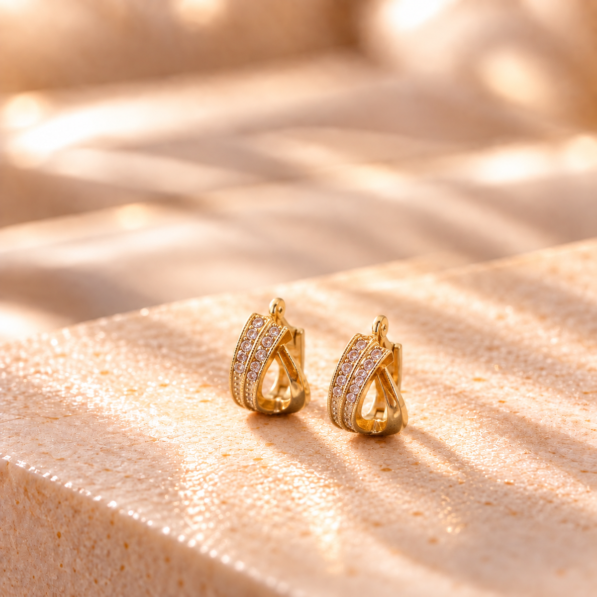Serena Crystal Hoops