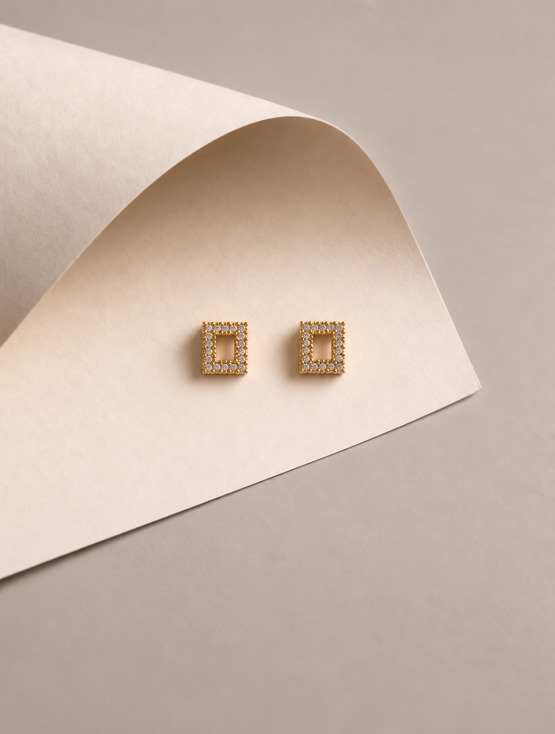 Diamond Frame Earrings