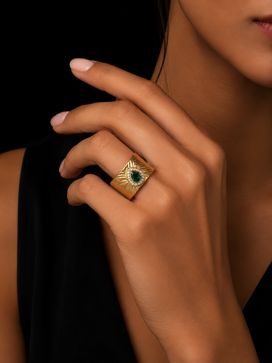 Midnight Drop Womens Ring