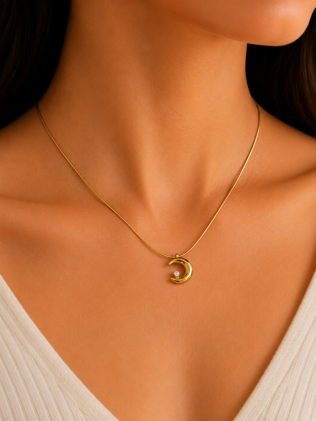 Midnight Moon Womens Necklace