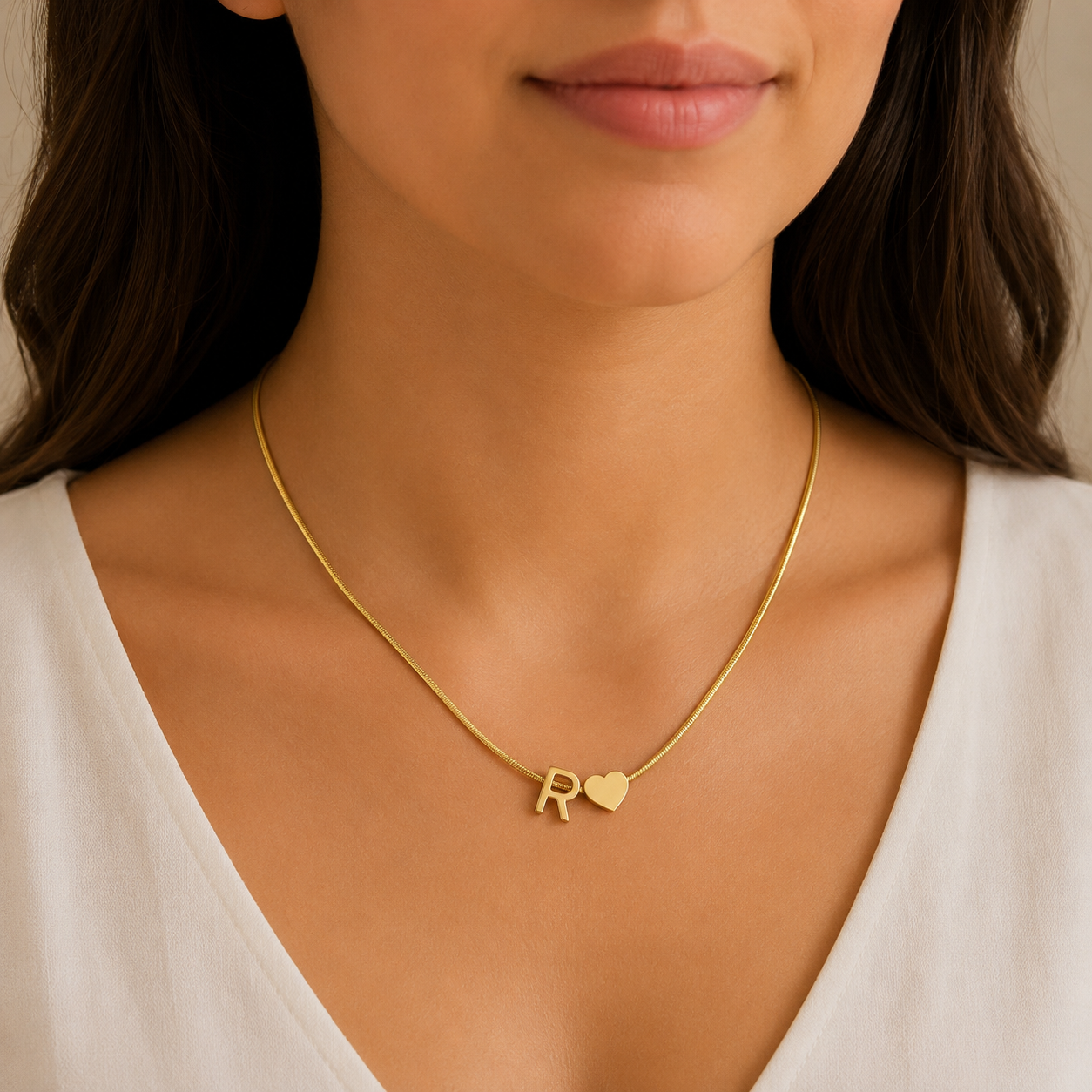 Personalized Heart Womens Necklace