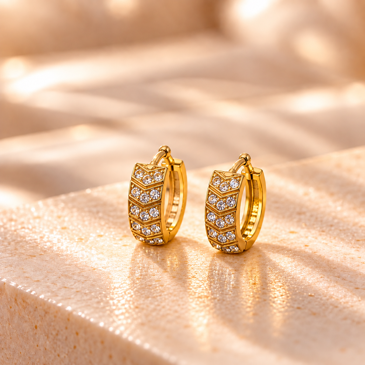 Aurex Crystal Hoops