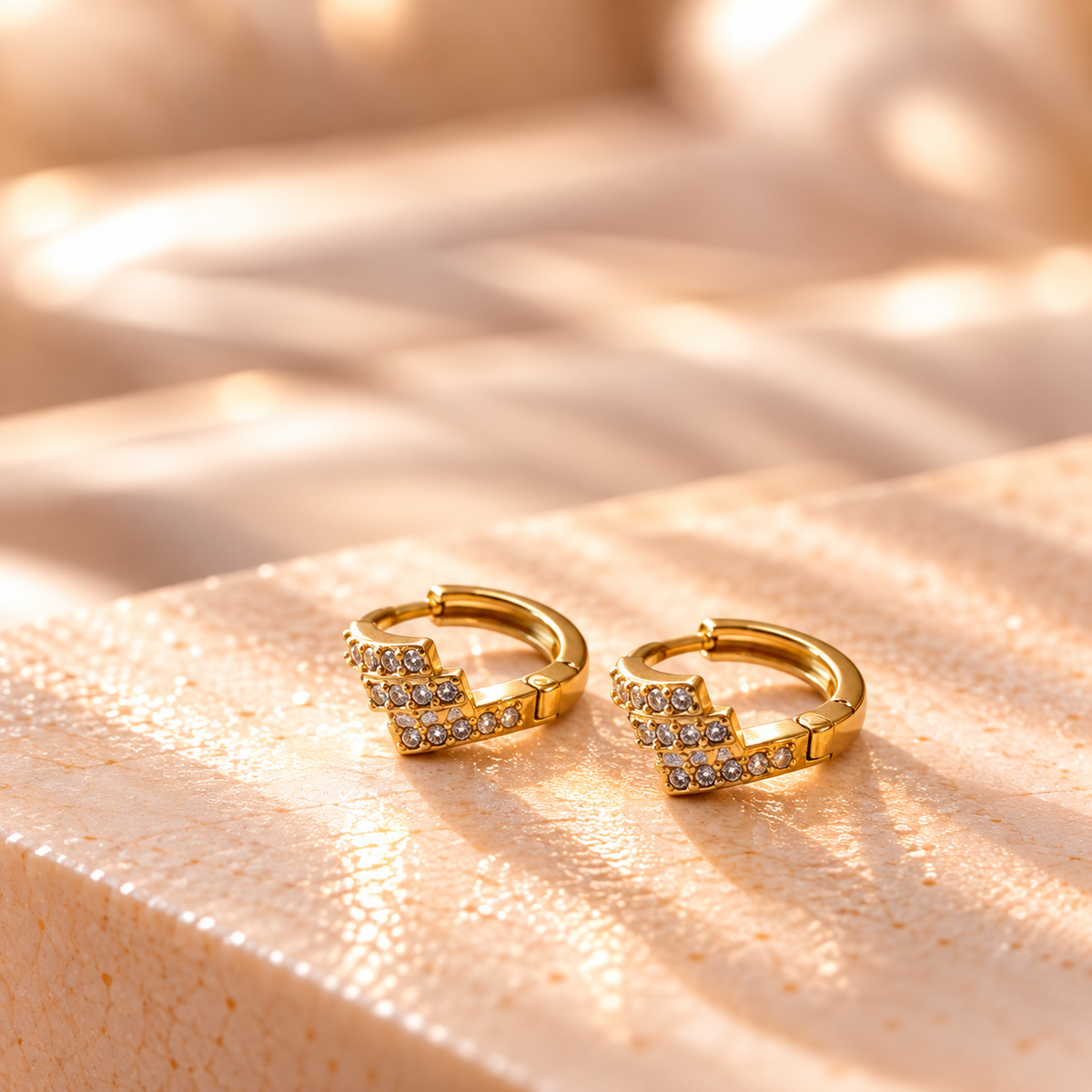 Trivelle Crystal Hoops