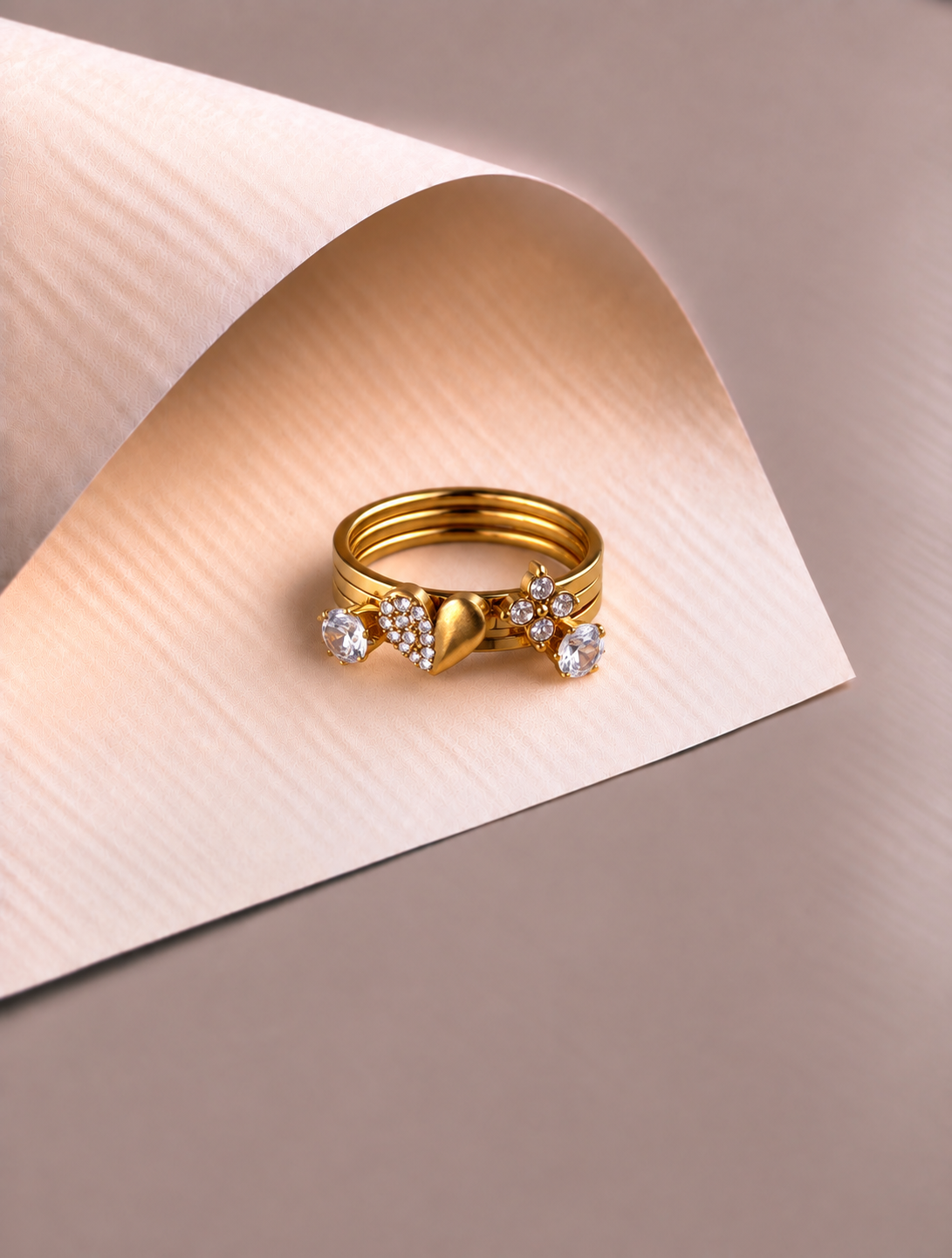 Heart Blossom Ring