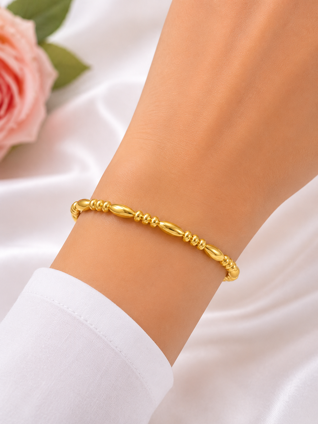 Golden Harmony Womens Bracelet Kada