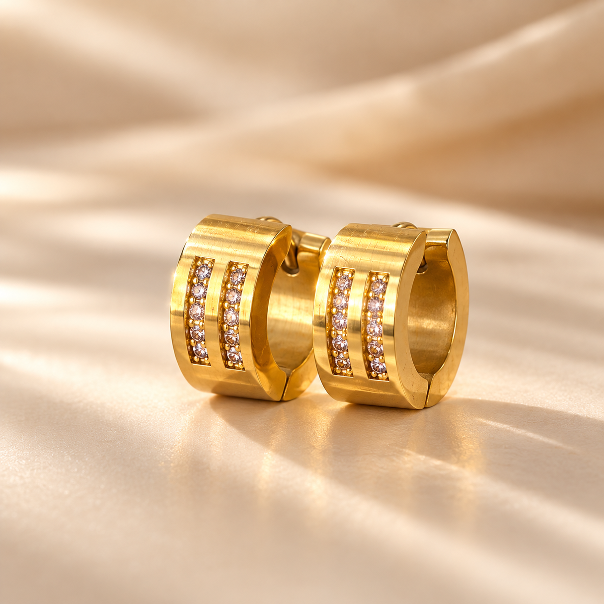 Crystal Line Hoops