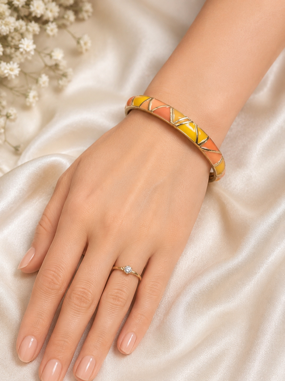 Amber Bloom Womens Bangle
