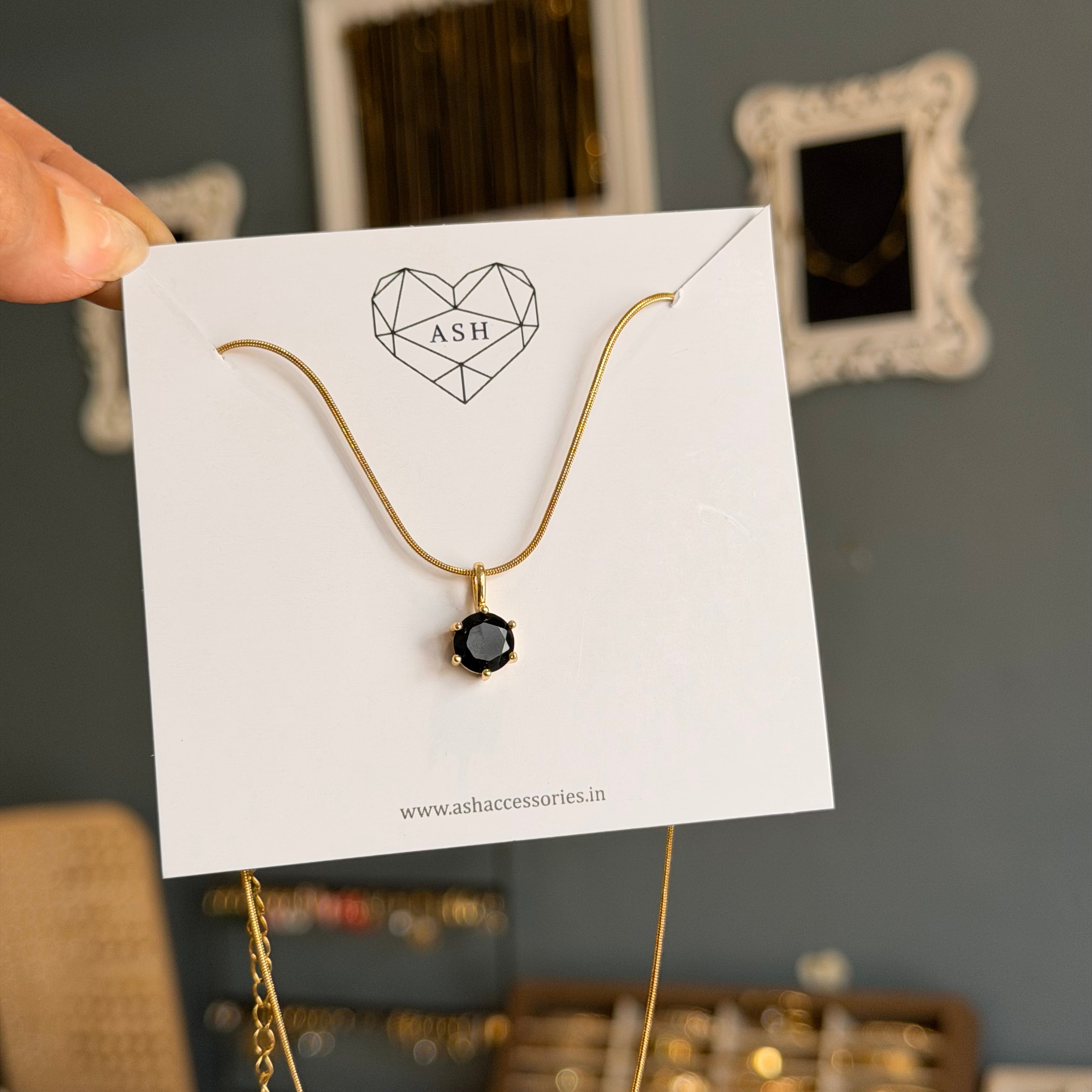 Black Stone Necklace