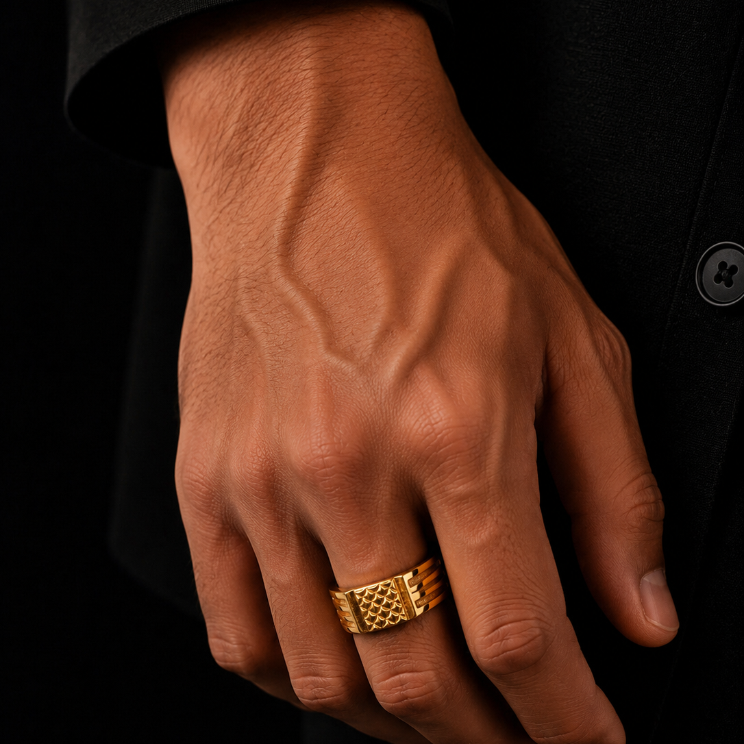 Matrix Signet Mens Ring