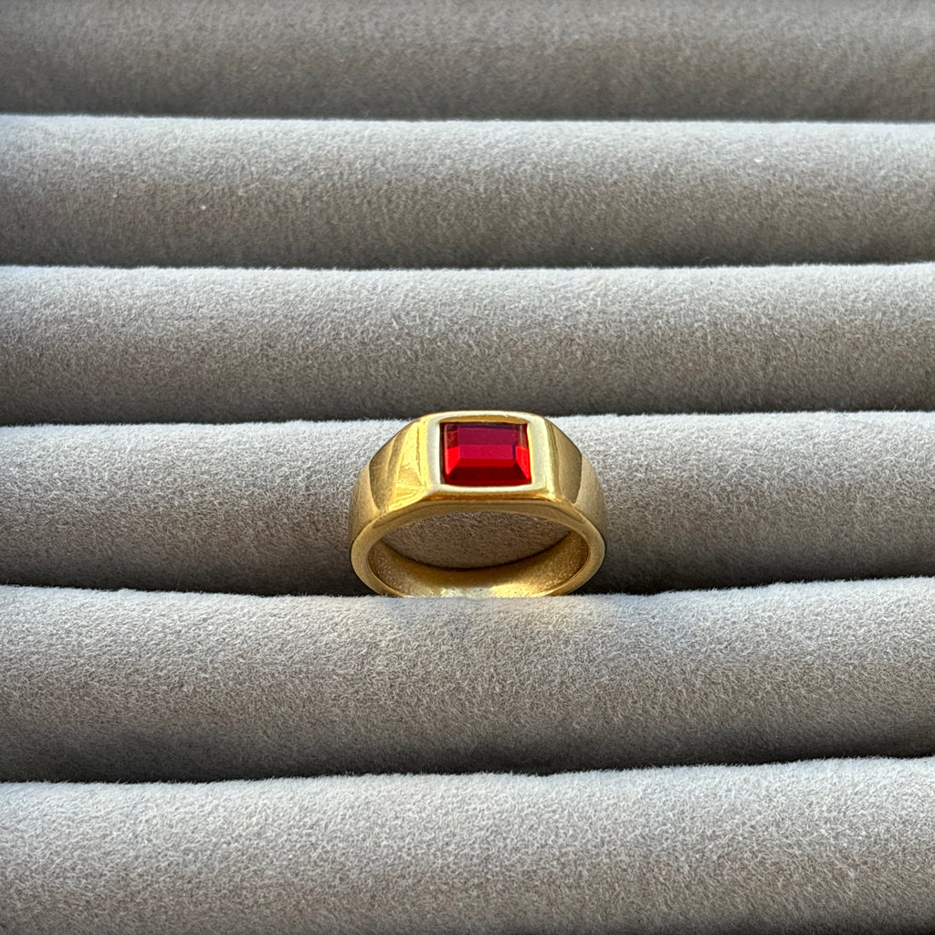 Red Diamond Empire Ring