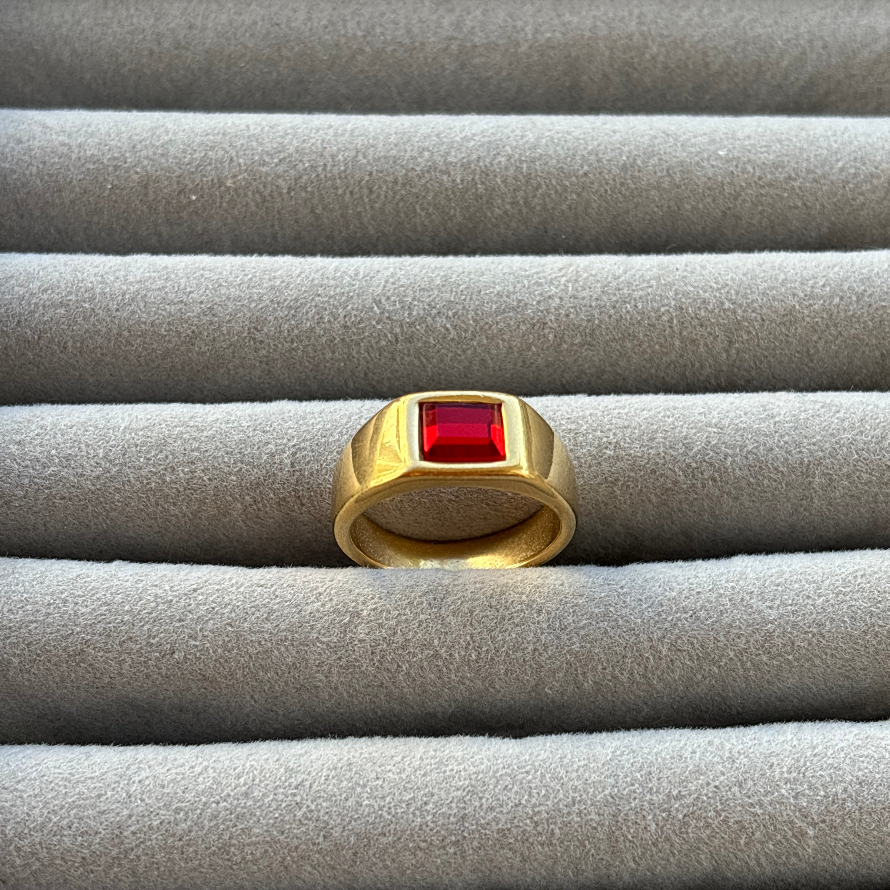 Red Diamond Empire Ring