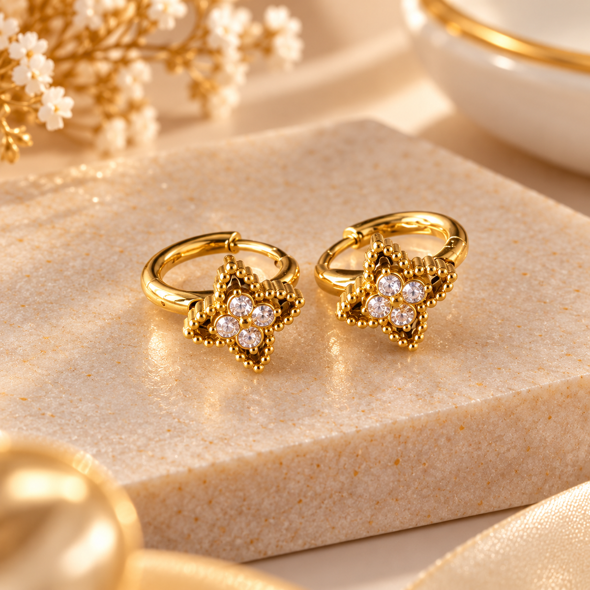Petal Grace Hoops