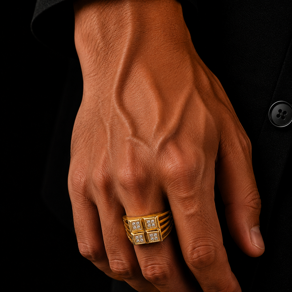 Royal Quadrant Mens Ring
