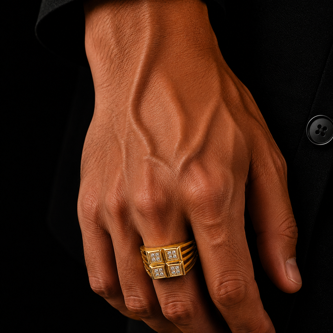 Royal Quadrant Mens Ring