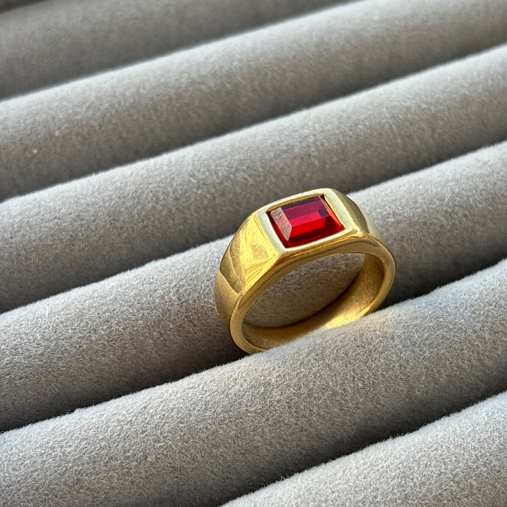 Red Diamond Empire Ring
