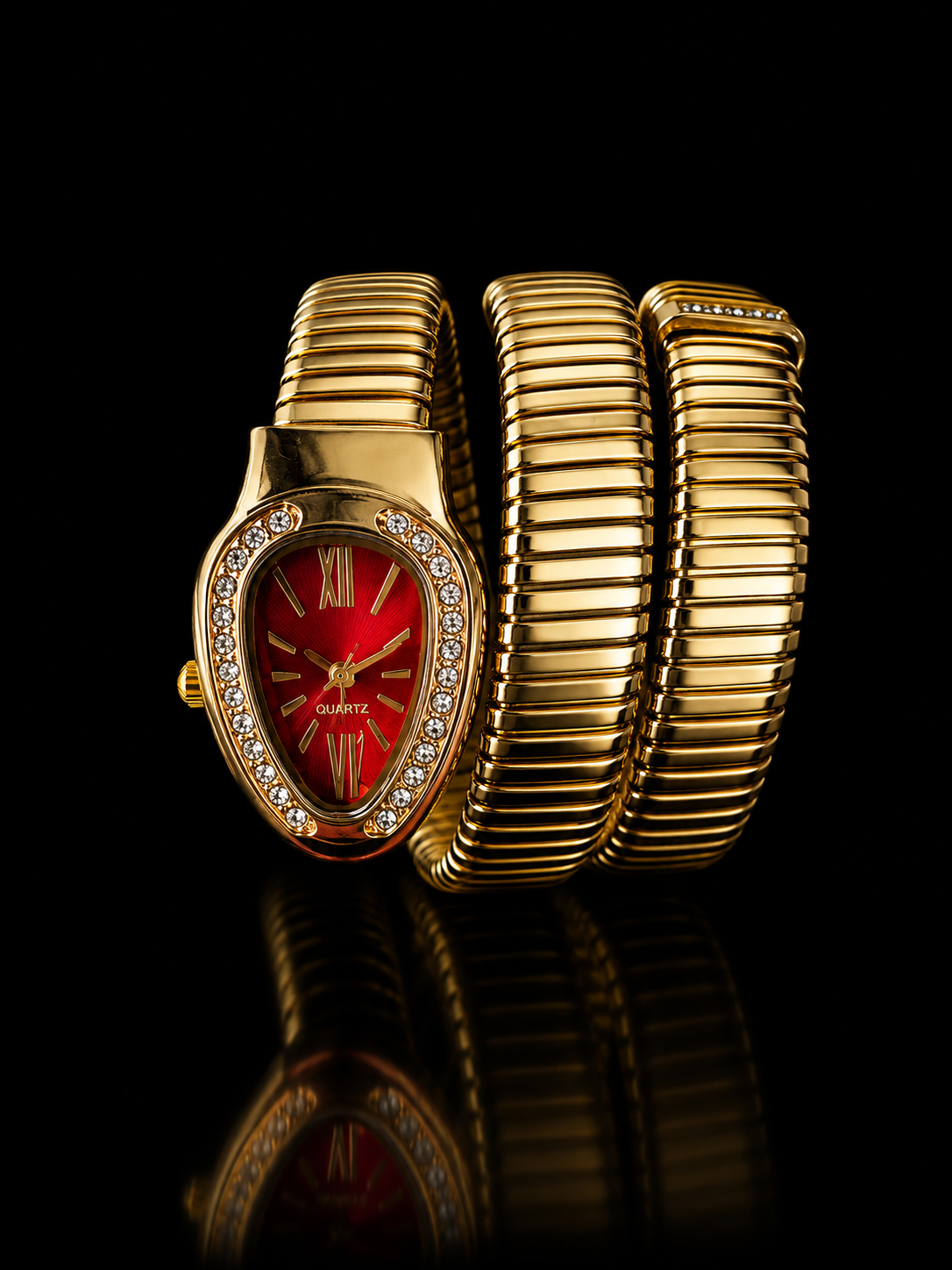 Infinity Wrap Watch - Emerald Red
