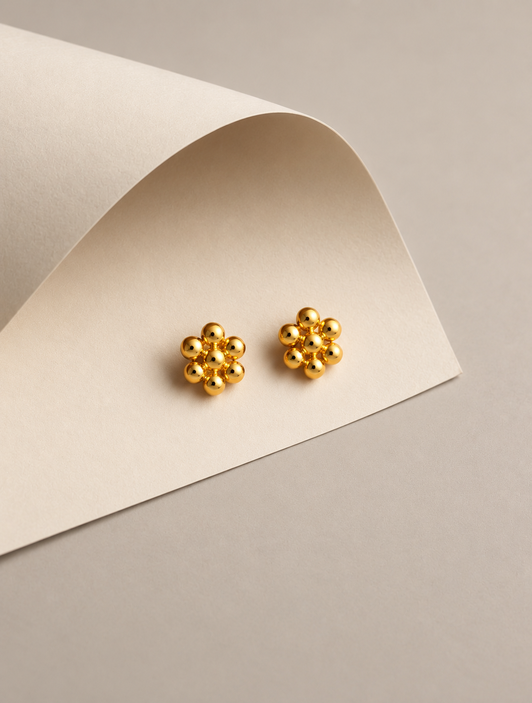 Golden Cluster Earrings