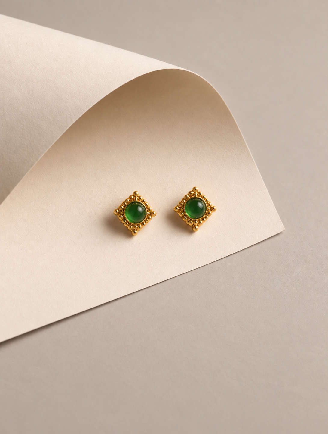 Green Gem Luxe Earrings