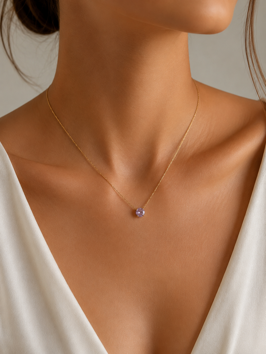 Lavender Spark Womens Necklace