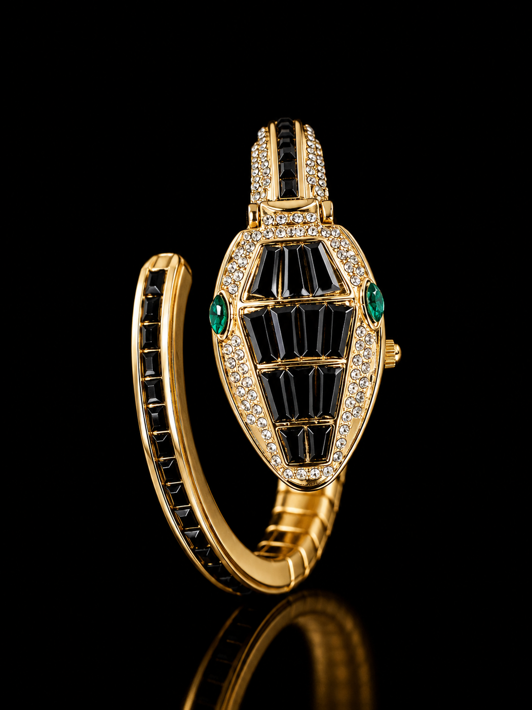 Black Serpentina Emerald Womens Watch