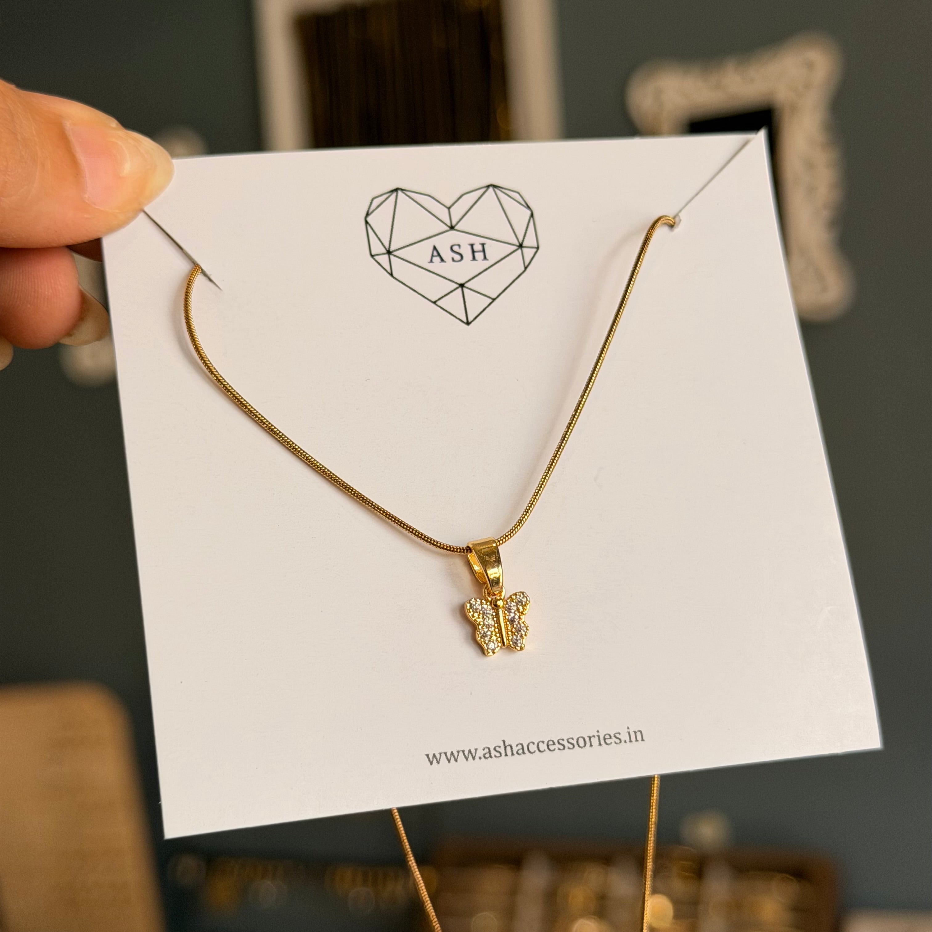 Minimal Butterfly Necklace