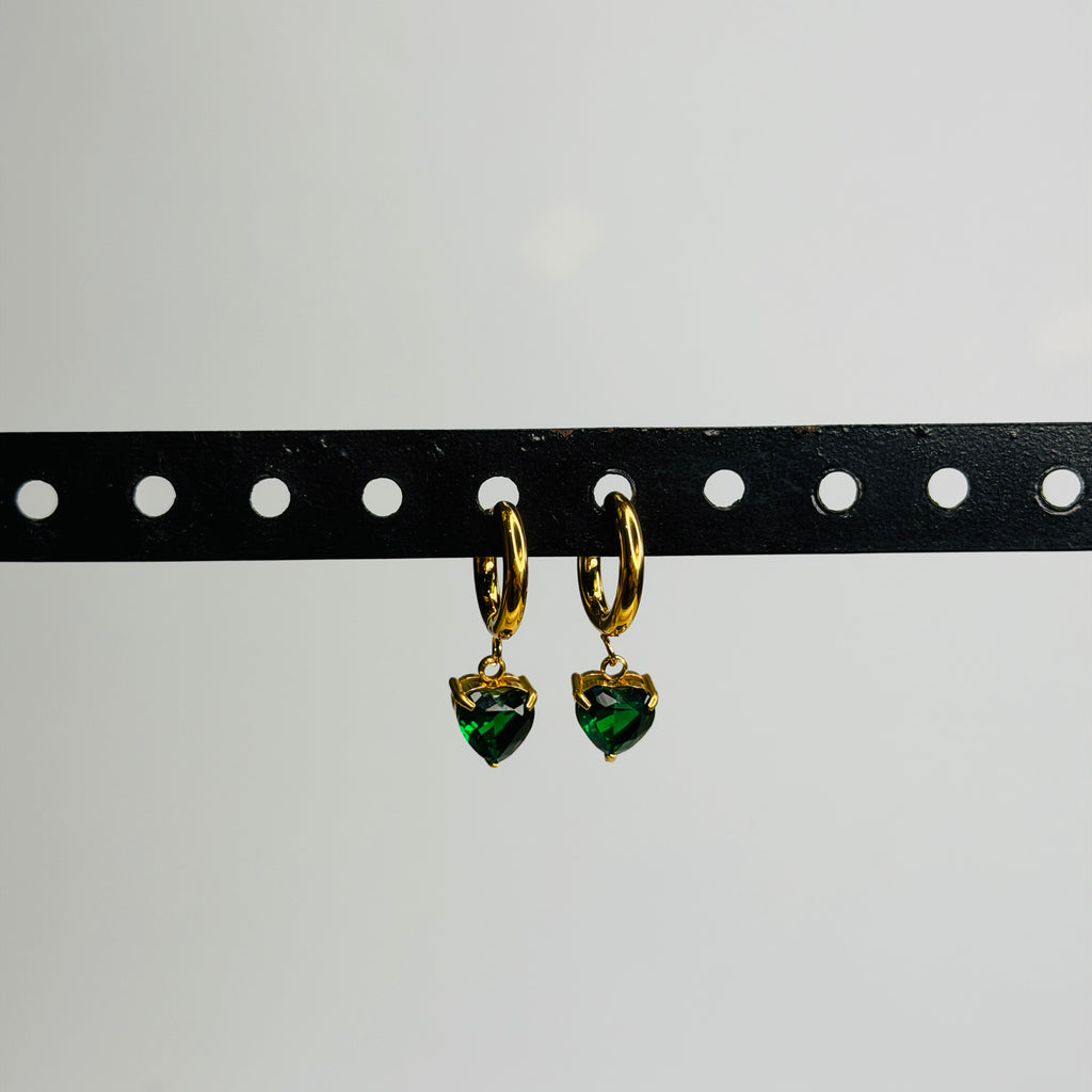 Emerald Love Hoops