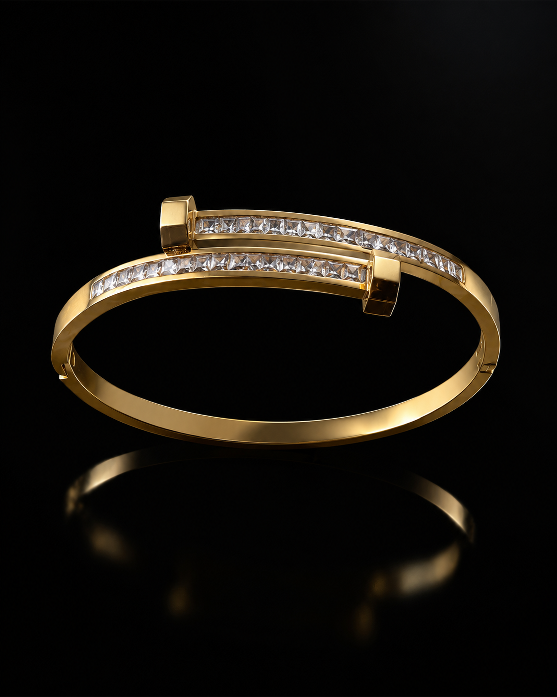 Crystal Crown Nail Womens Bracelet