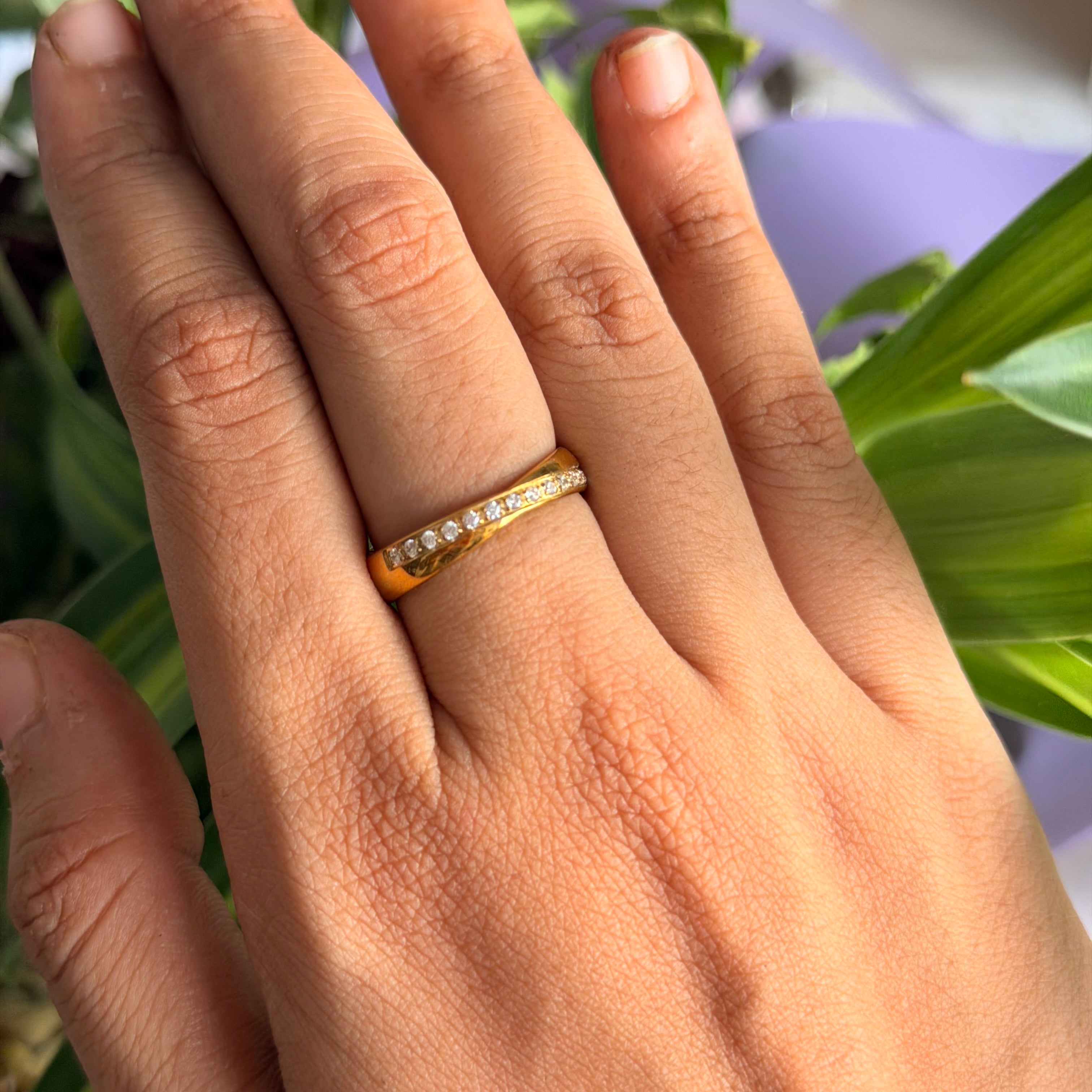 Golden Arc Womens Ring