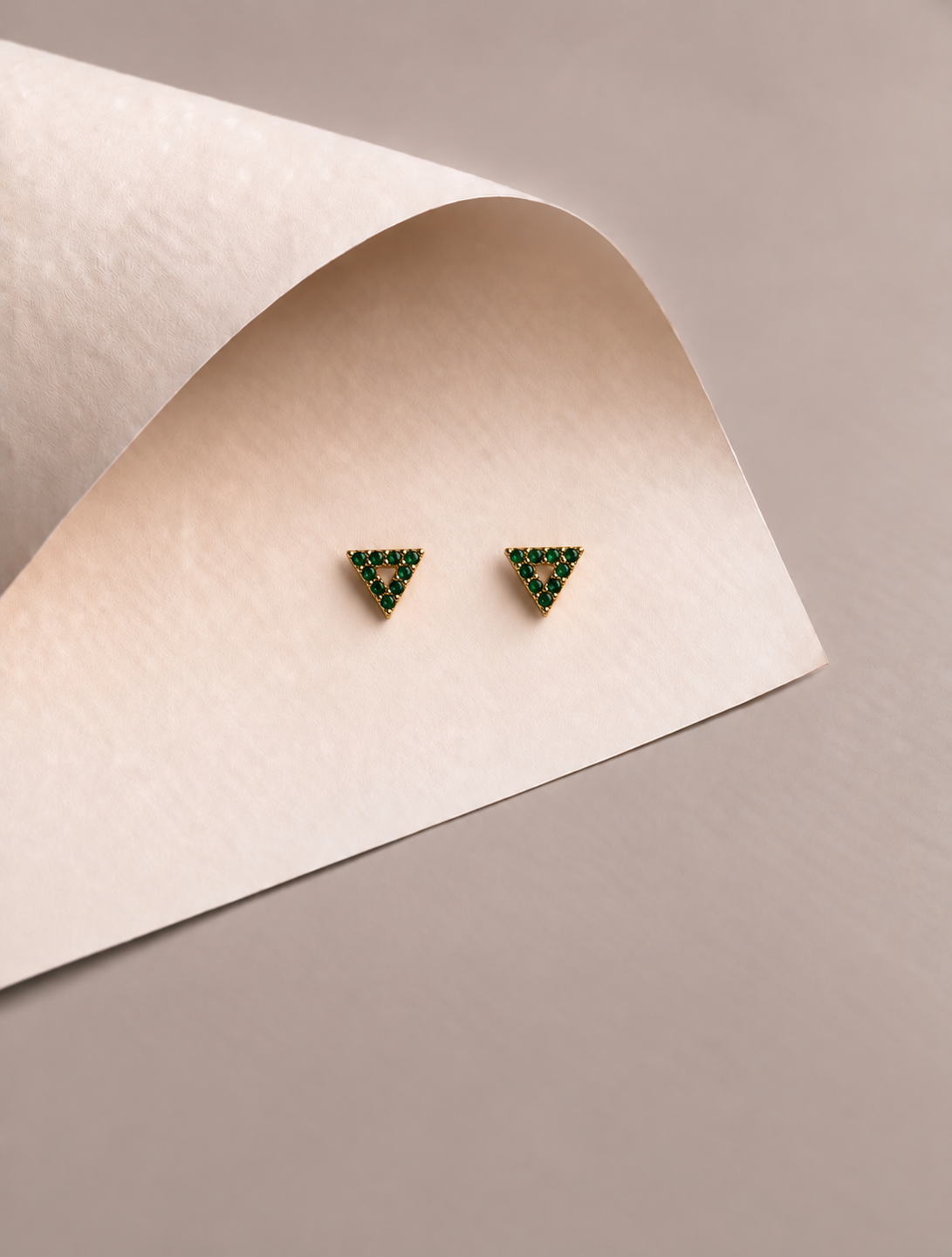 Onyx Triangle Earrings