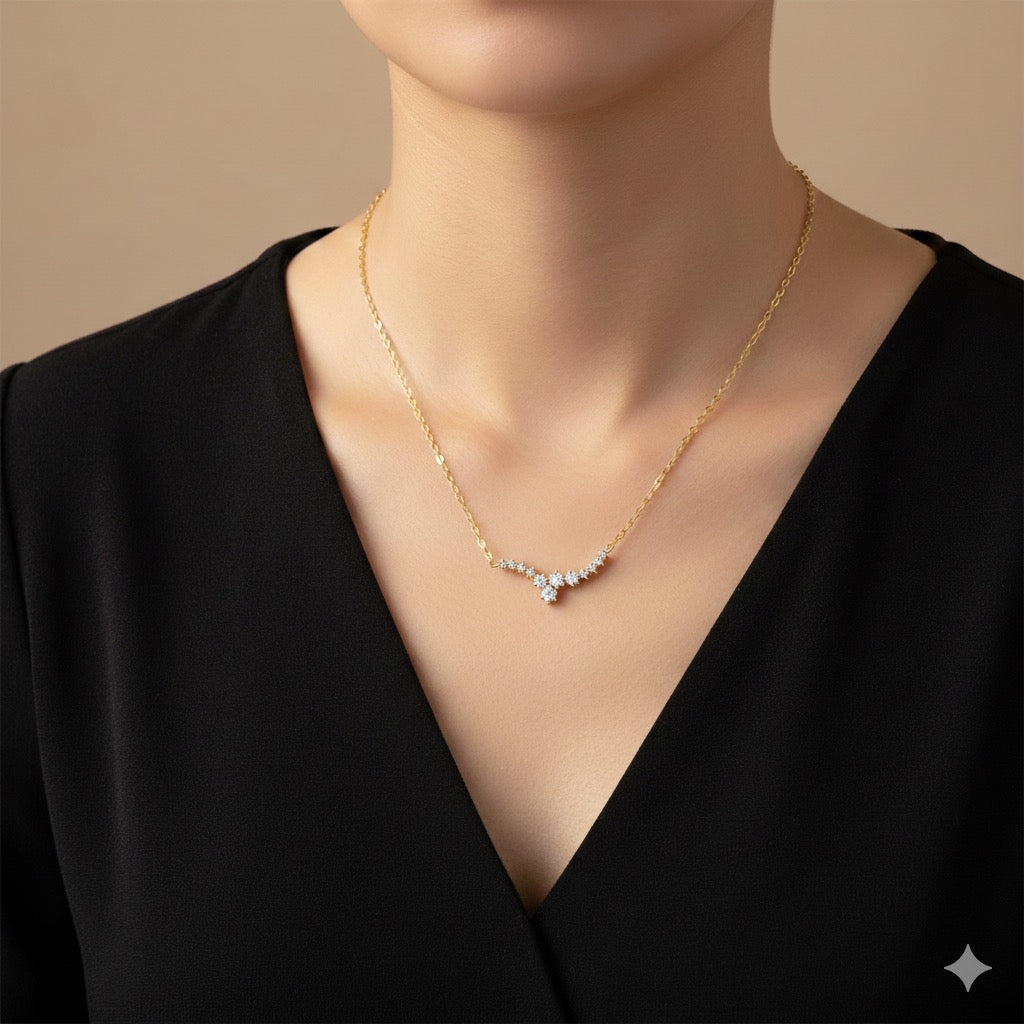 Twilight Crystal Necklace Premium 18k Gold Plated Collection