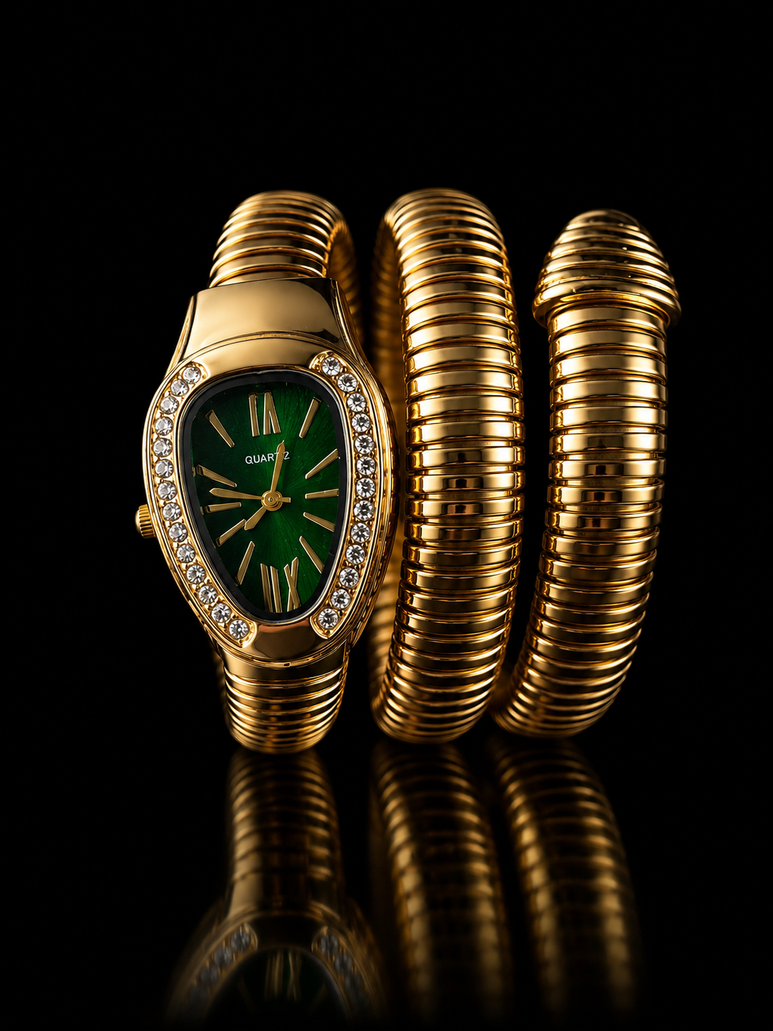 Infinity Wrap Watch - Emerald Green