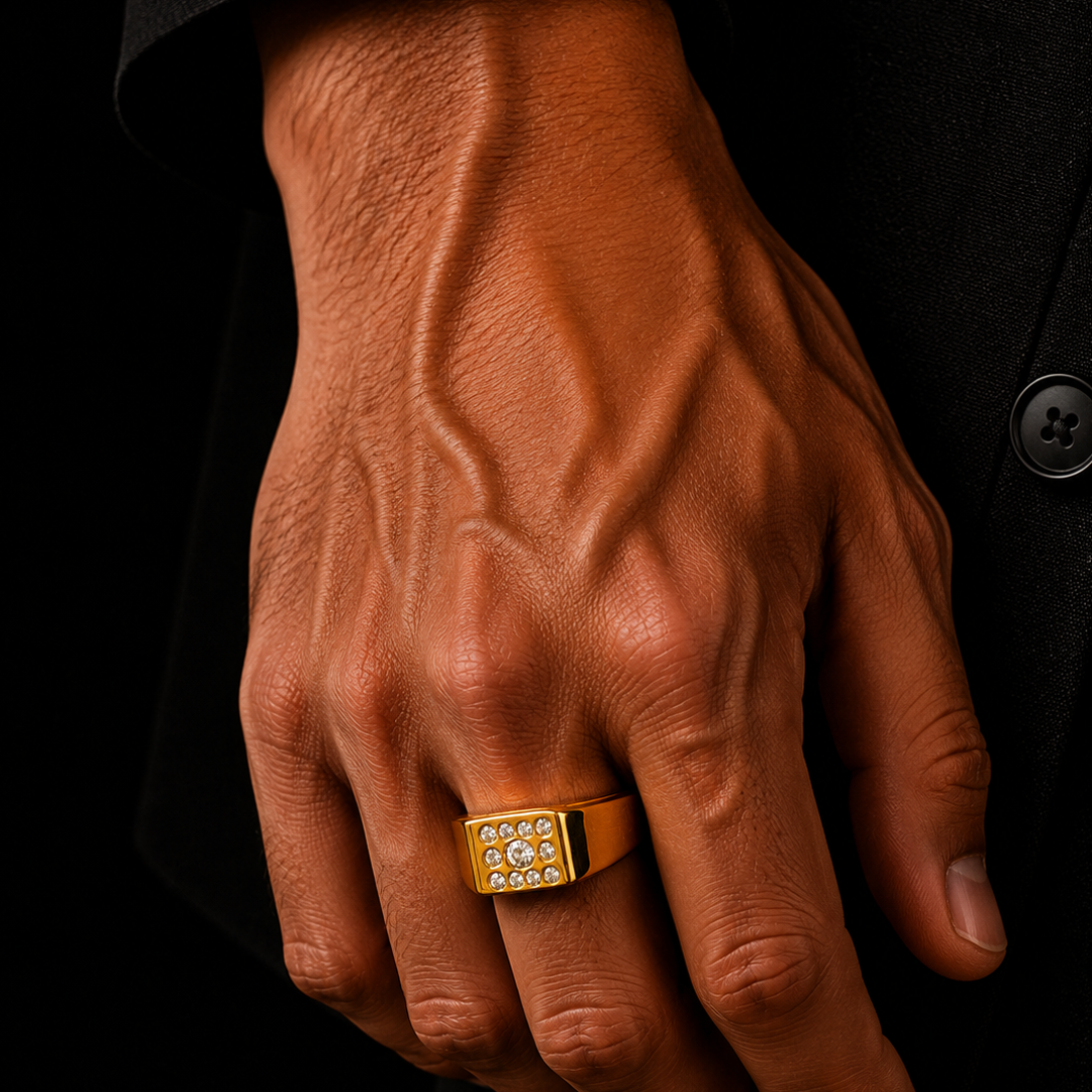Royal Cluster Mens Ring