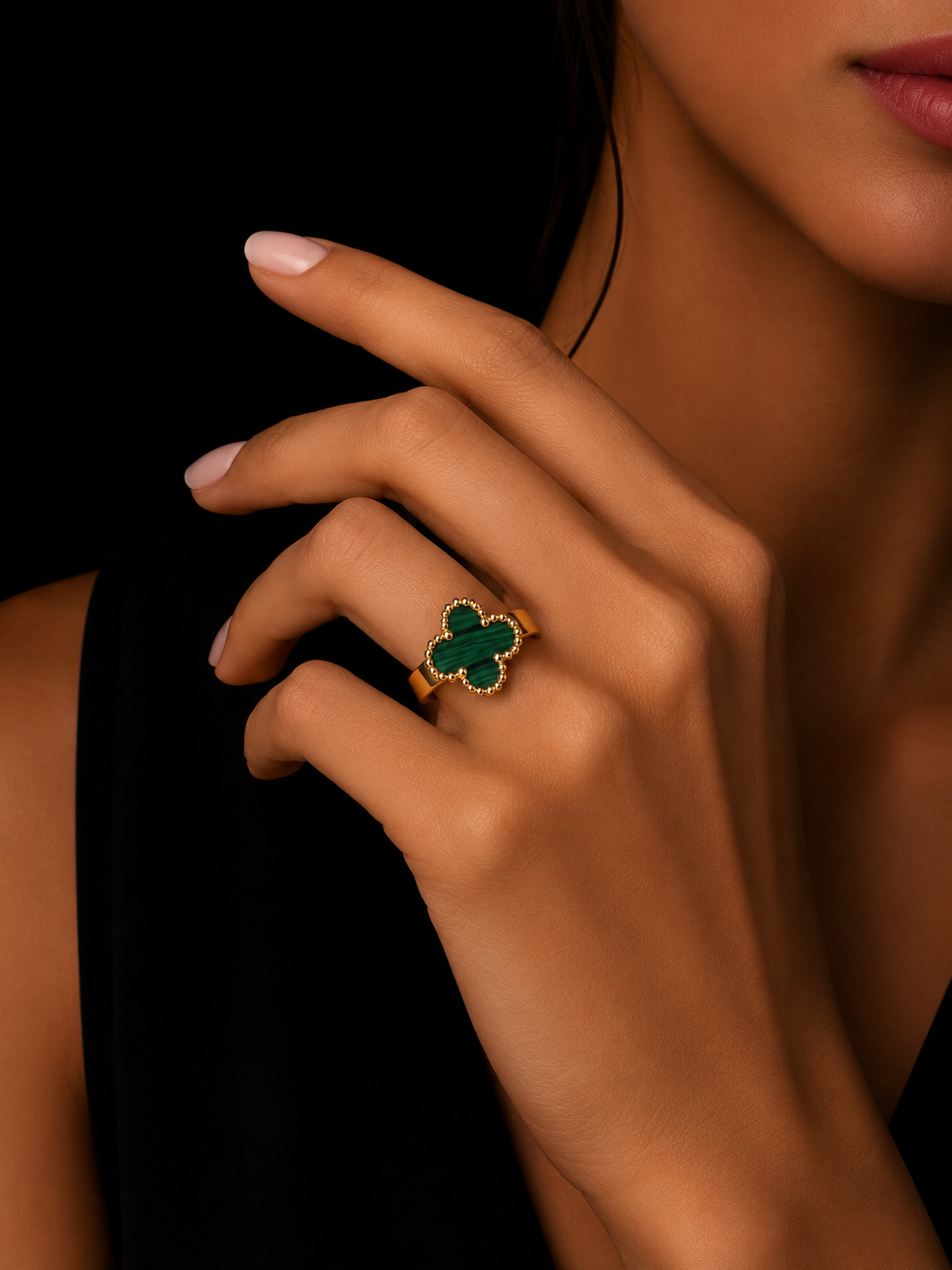 Green Clover Womens Ring