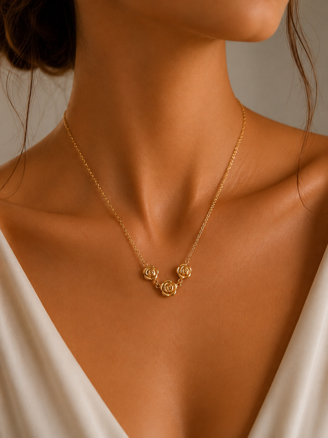 Rosé Trio Womens Necklace