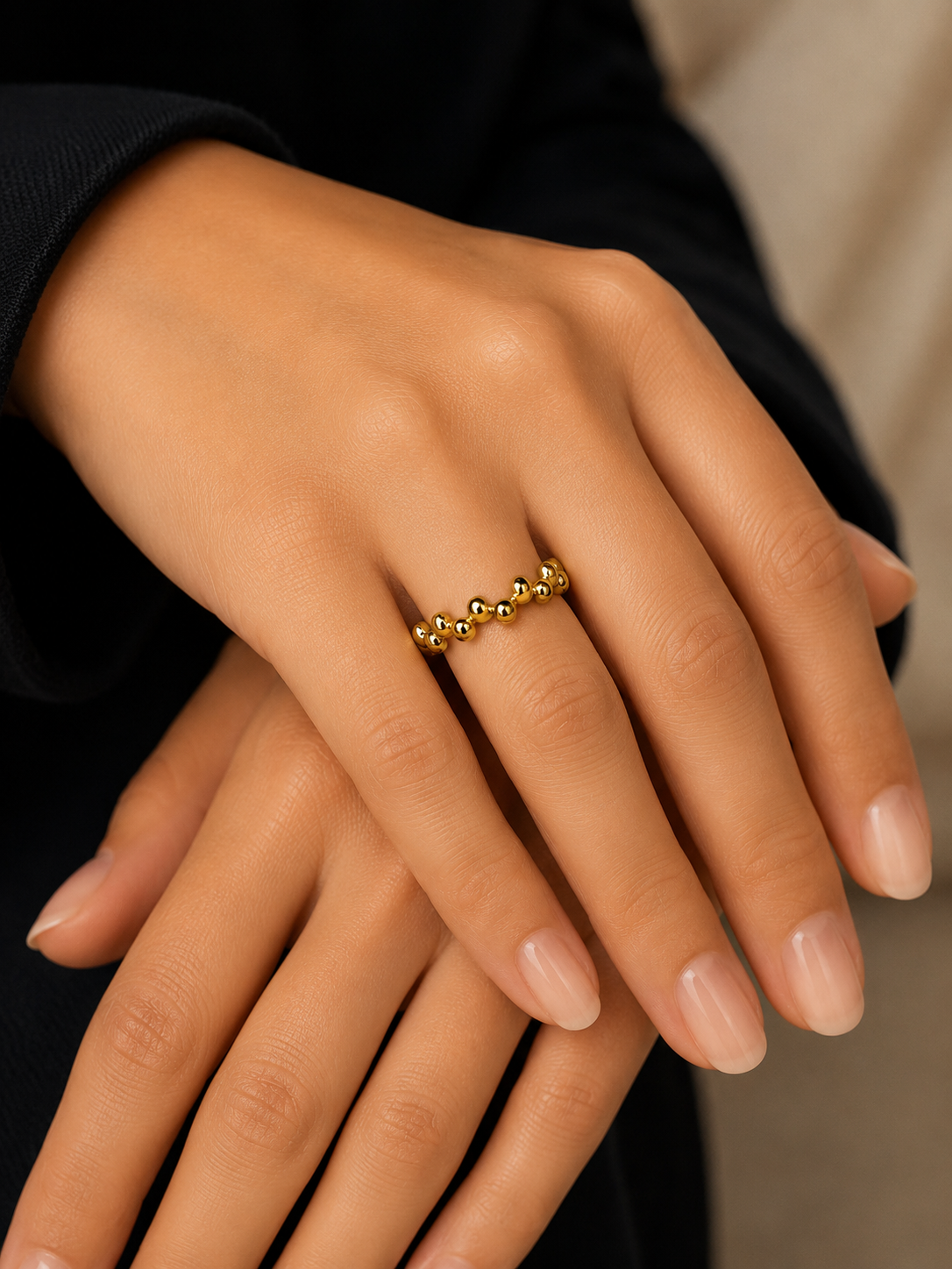 Golden Orbit Womens Ring