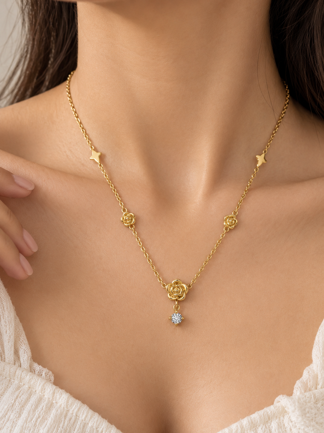 Golden rose Necklace