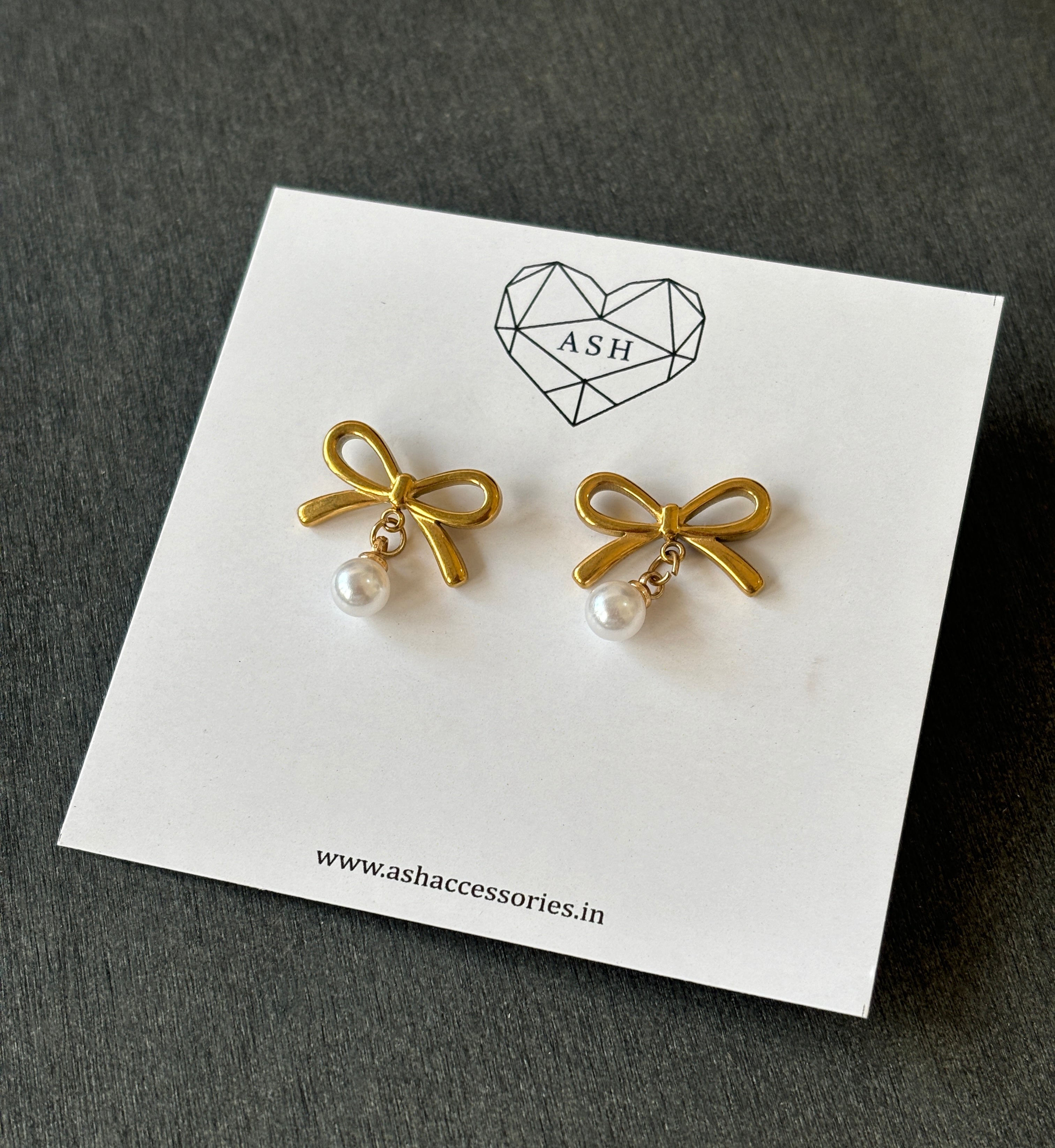 Cheries Bow Womens Studs