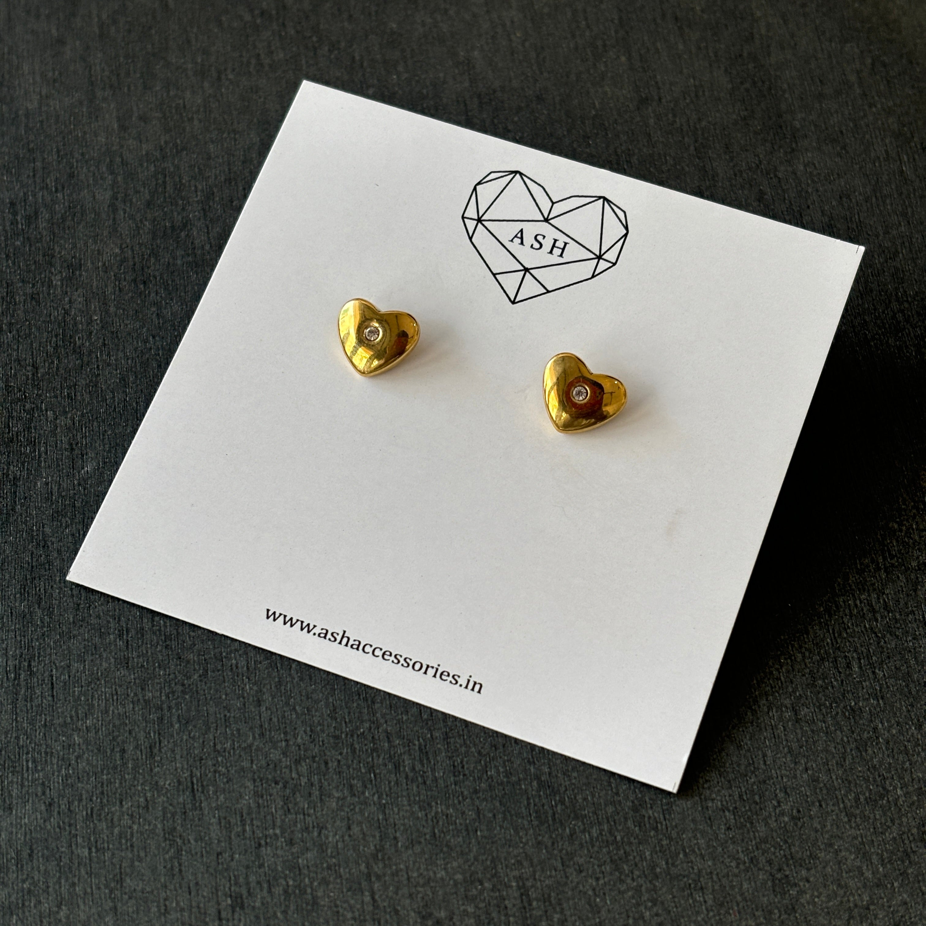 Signature Heart Womens Studs