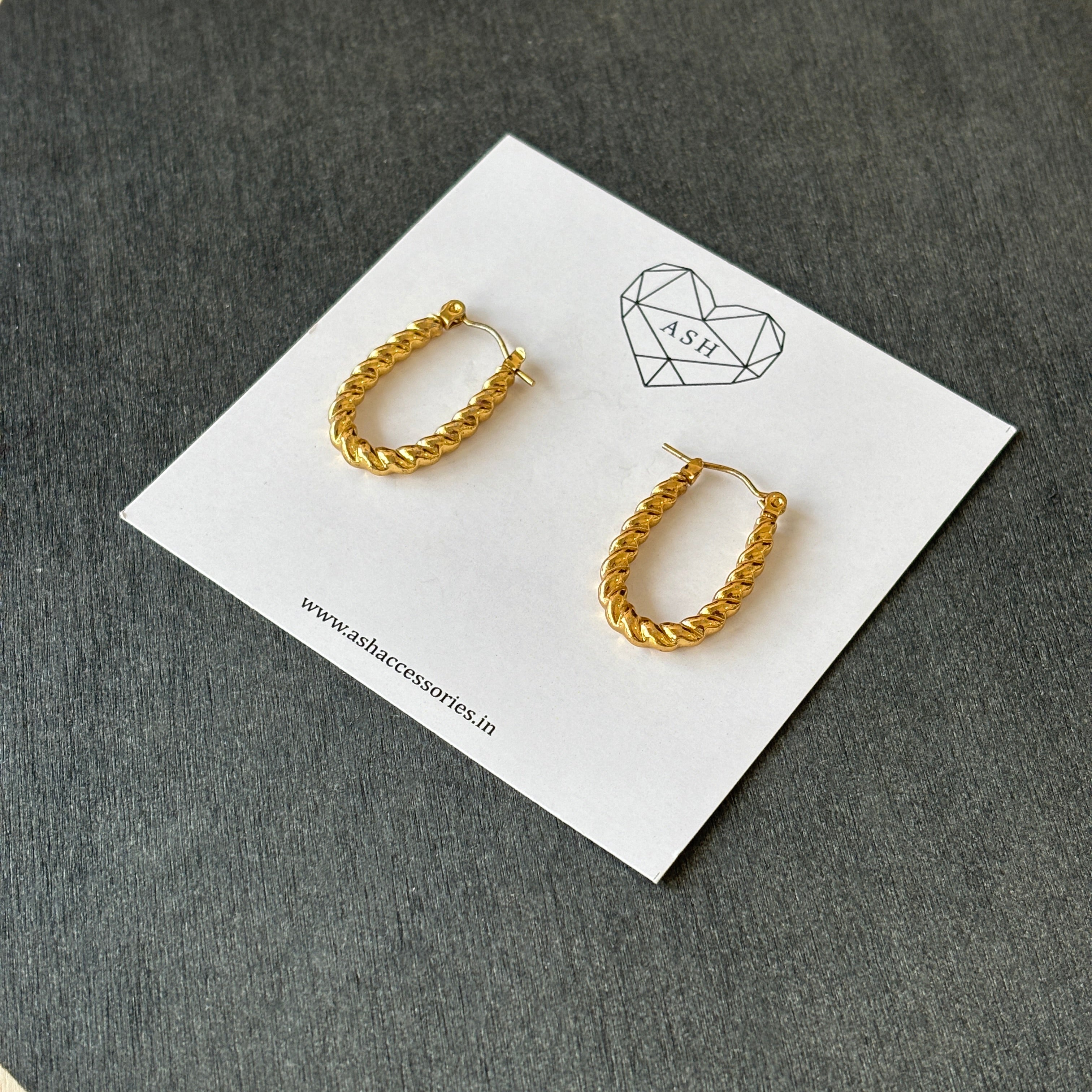 The Twisted oval Hoops