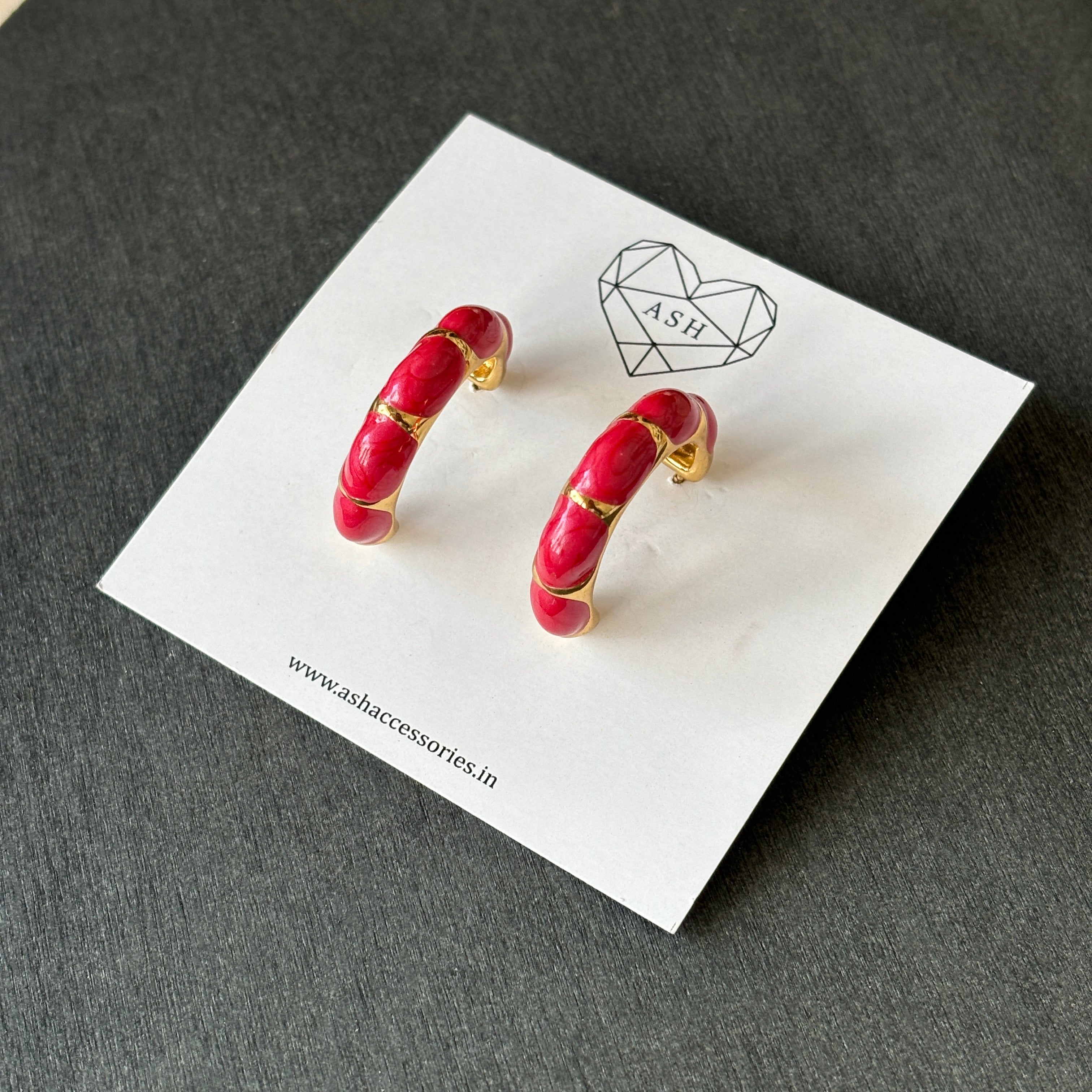 Aura Crimson Hoops