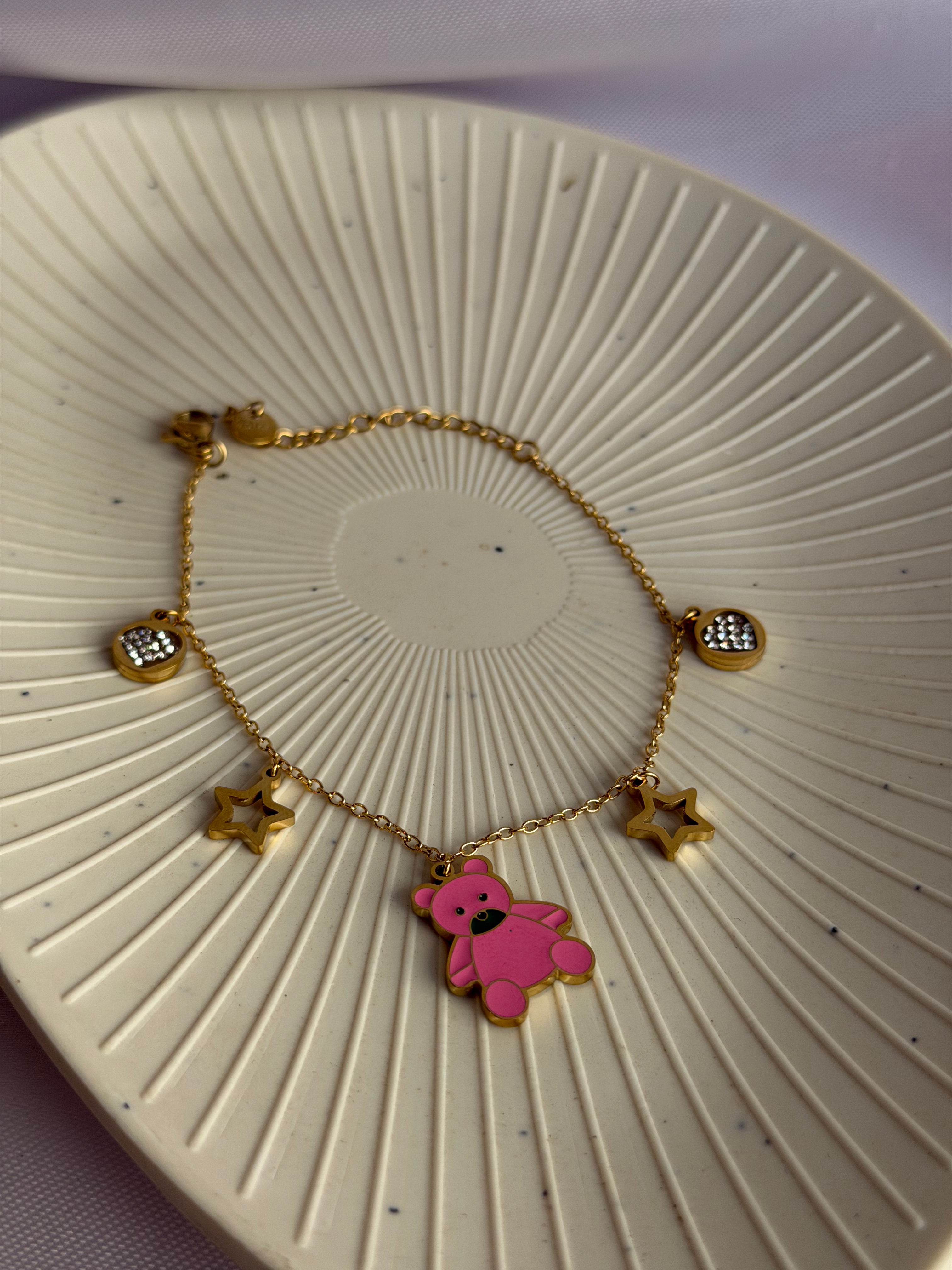 Teddy Star Charm Bracelet