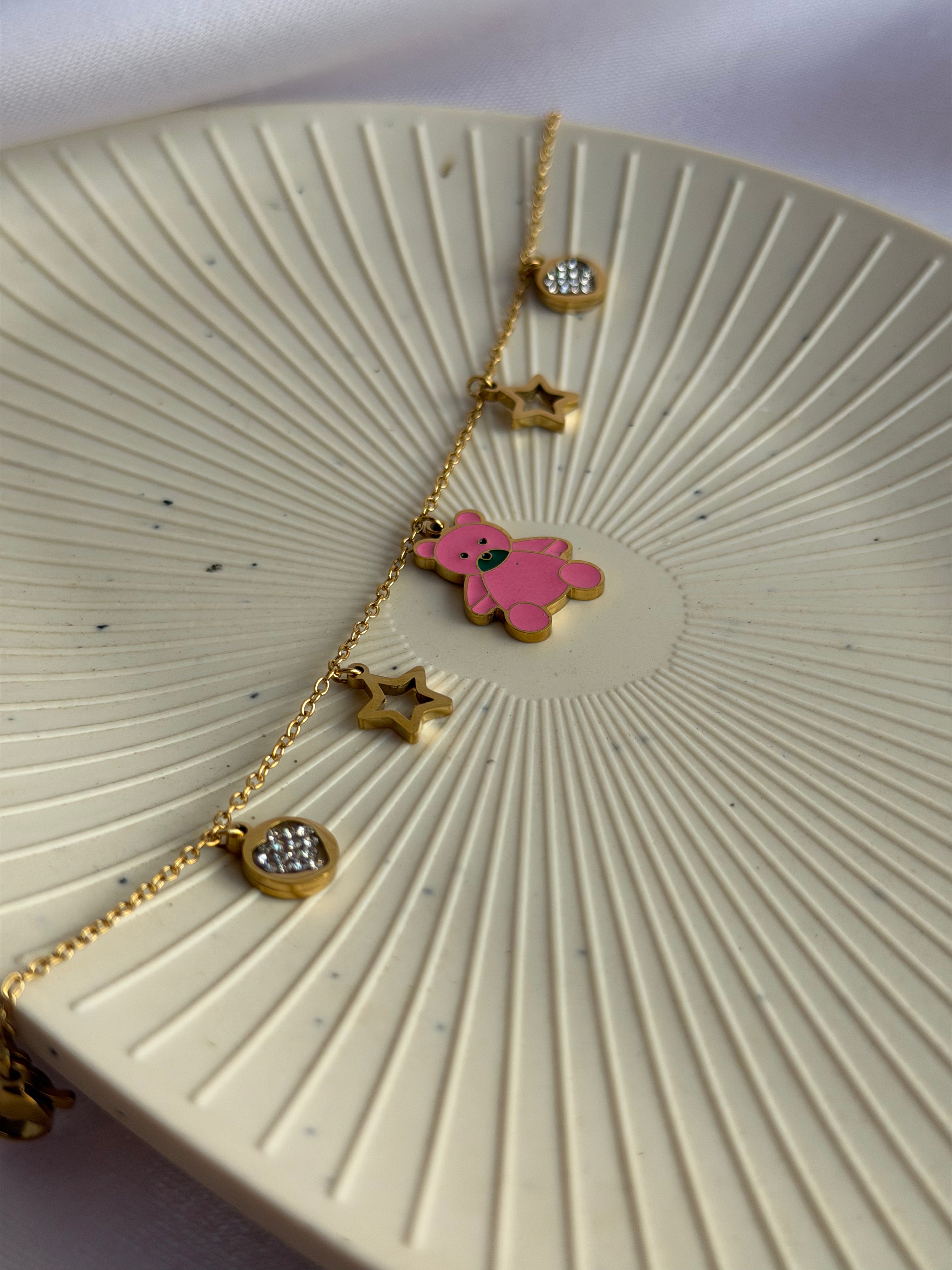 Teddy Star Charm Bracelet