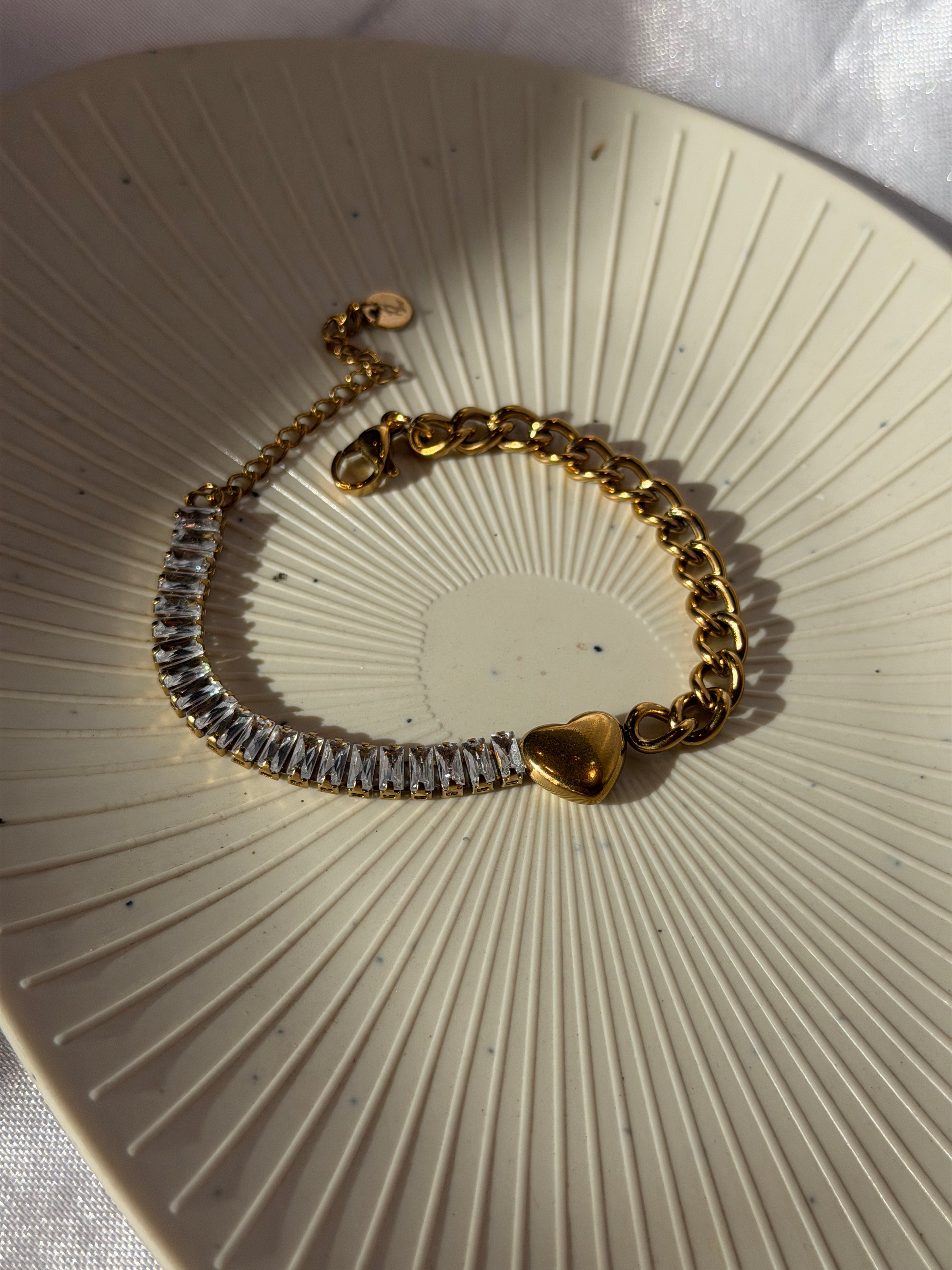 Golden Heart Duo  Bracelet