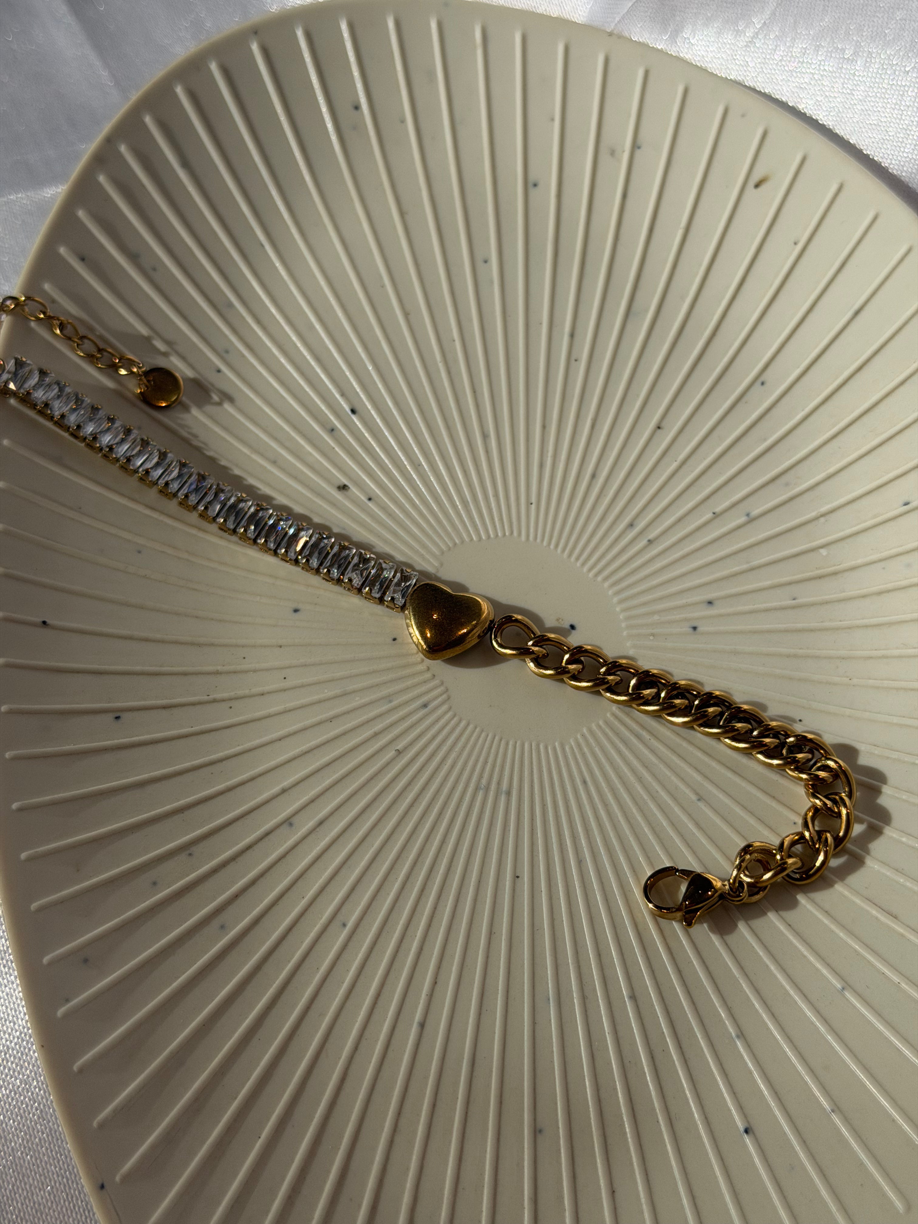 Golden Heart Duo  Bracelet